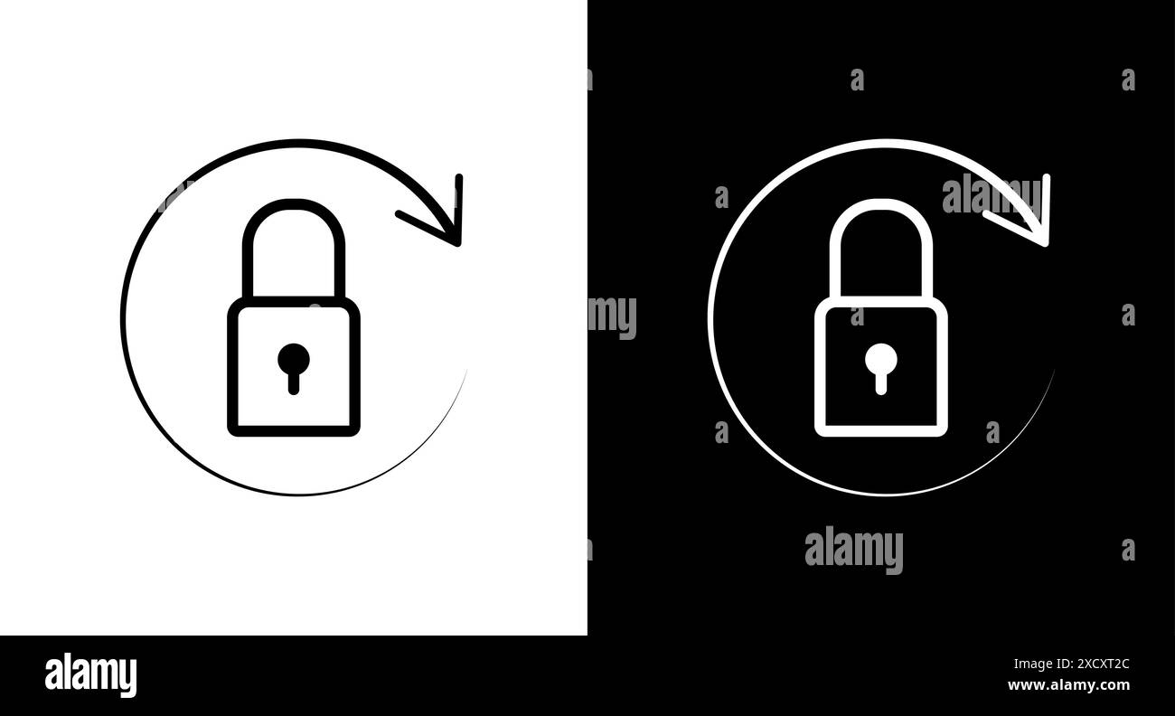 Symbol zum Zurücksetzen des Kennworts für Web-, ui- und mobile Apps. Symbol für das Symbol „Kennwort zurücksetzen“. Stock Vektor