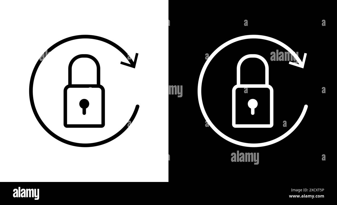 Symbol zum Zurücksetzen des Kennworts für Web-, ui- und mobile Apps. Symbol für das Symbol „Kennwort zurücksetzen“. Stock Vektor