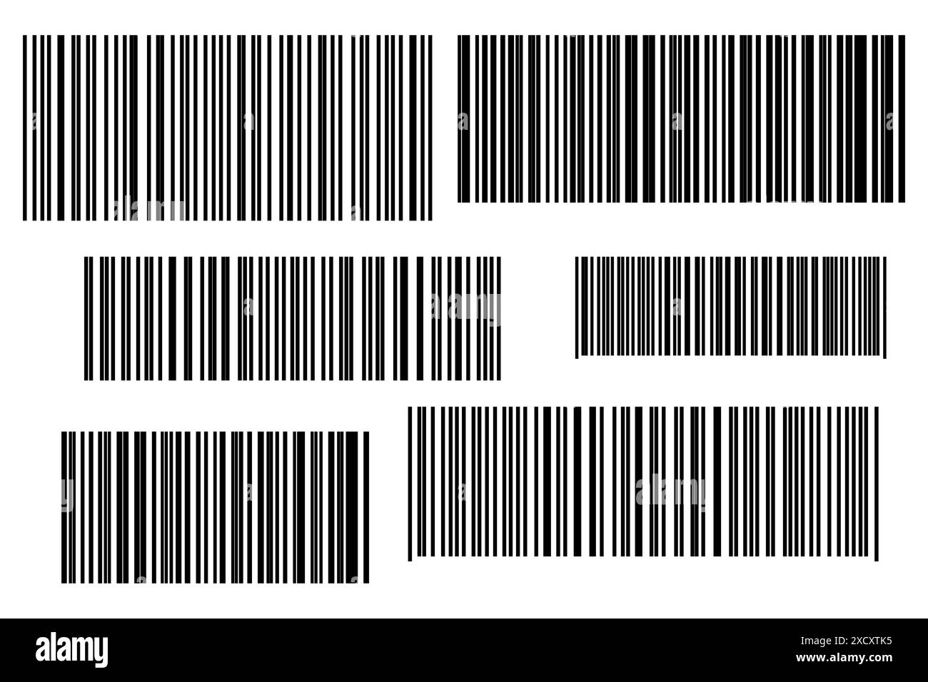 Illustration des falschen Barcode-Satzes. Stock Vektor