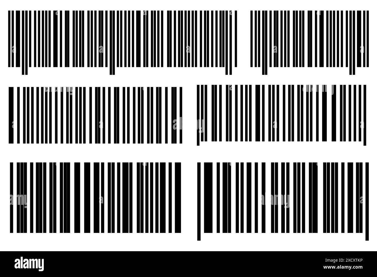 Illustration des falschen Barcode-Satzes. Stock Vektor