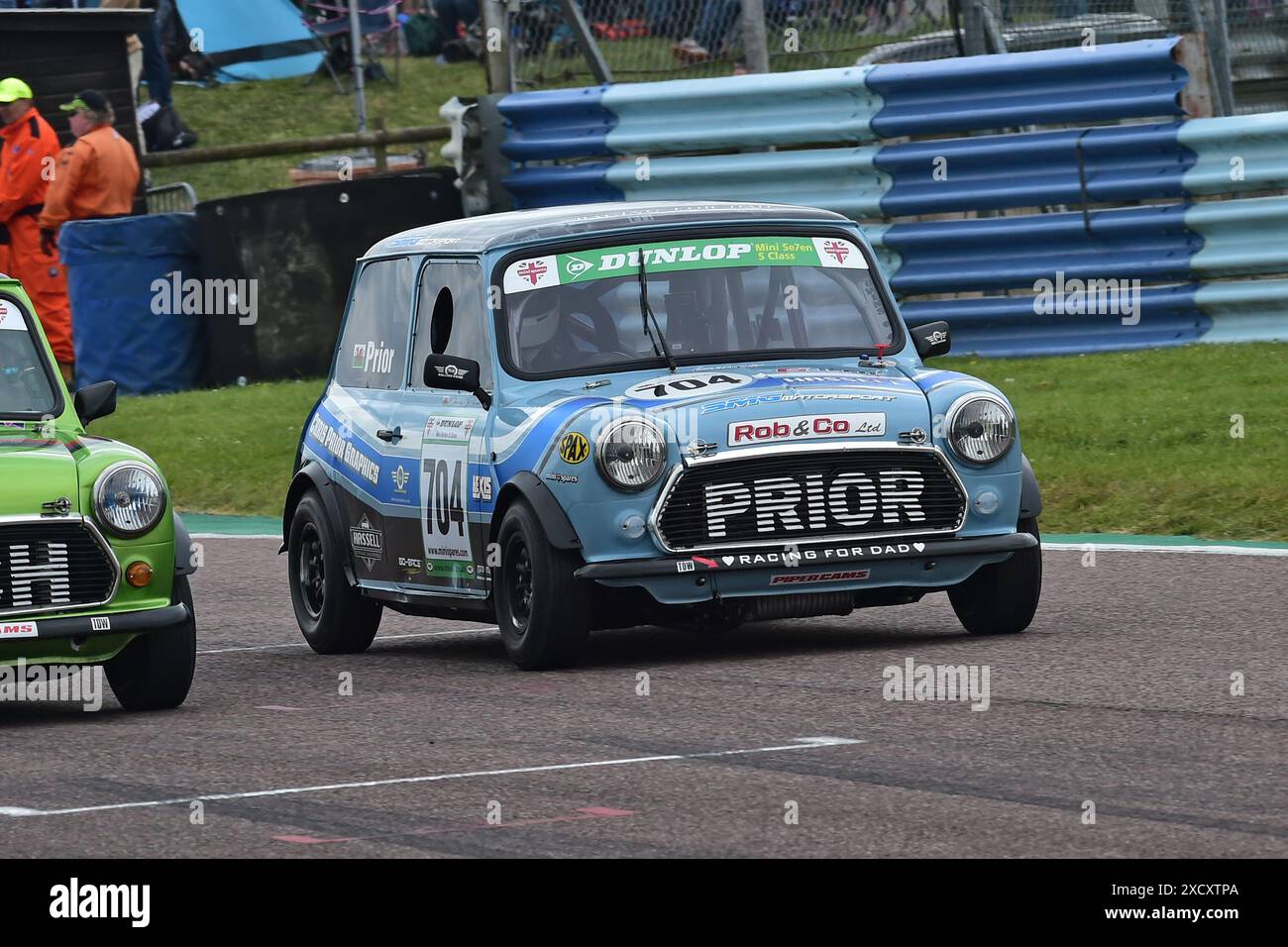 Chris Prior, Mini7S, die Dunlop Mini Se7en Challenge unterstützt von Mini Spares, zwei 20-Minuten-Rennen für zwei Fahrzeugvarianten, Mini 7 mit modifiziertem Stockfoto