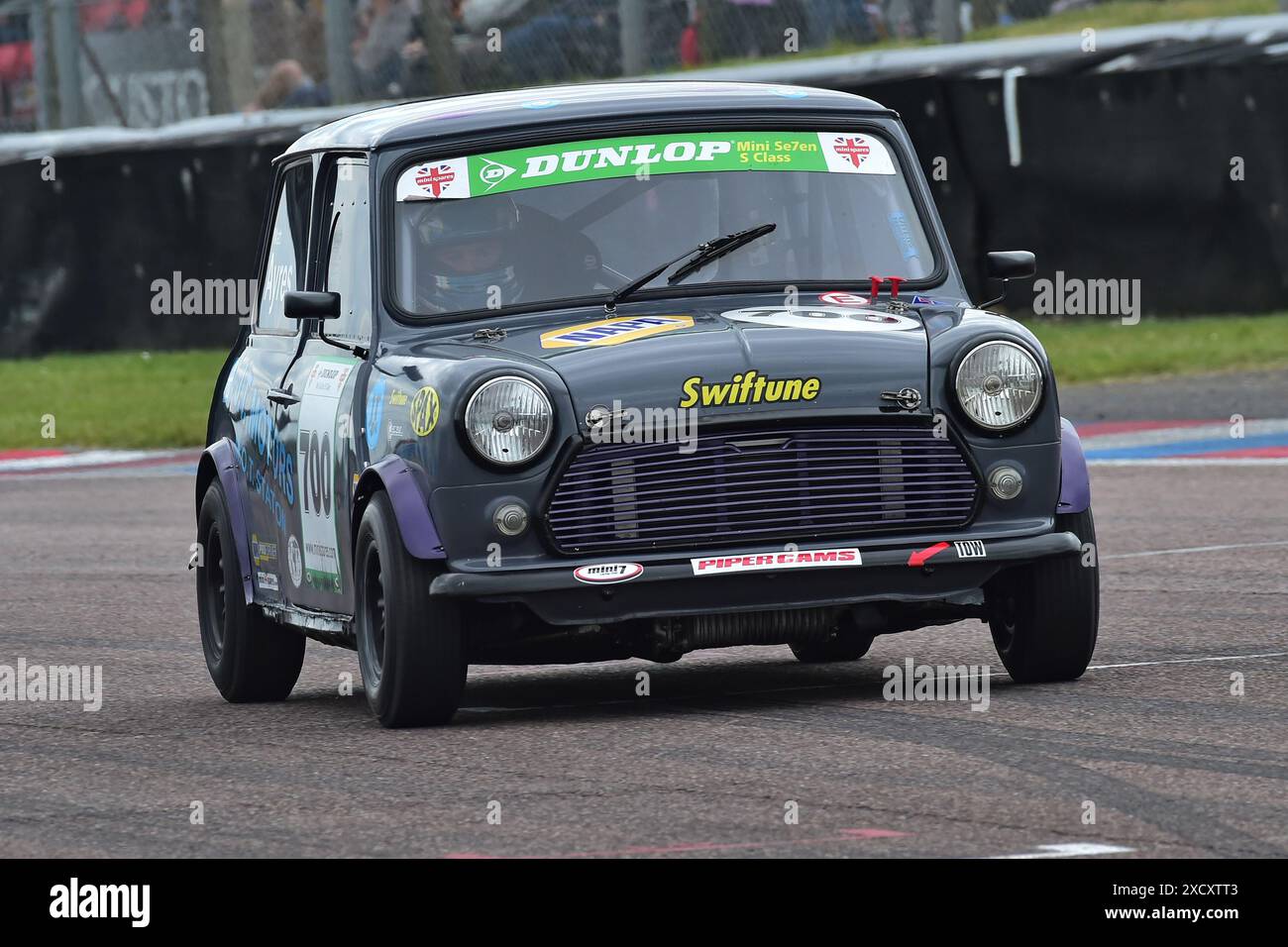 Matthew Ayres, Mini7S, die Dunlop Mini Se7en Challenge unterstützt von Mini Spares, zwei 20-minütige Rennen für zwei Fahrzeugvarianten, Mini 7 mit Modifi Stockfoto
