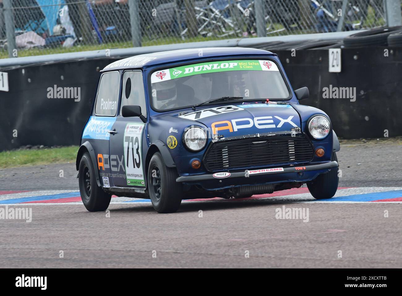 Lee Poolman, Mini7S, die Dunlop Mini Se7en Challenge unterstützt von Mini Spares, zwei 20-Minuten-Rennen für zwei Fahrzeugvarianten, Mini 7 mit modifiziertem Stockfoto