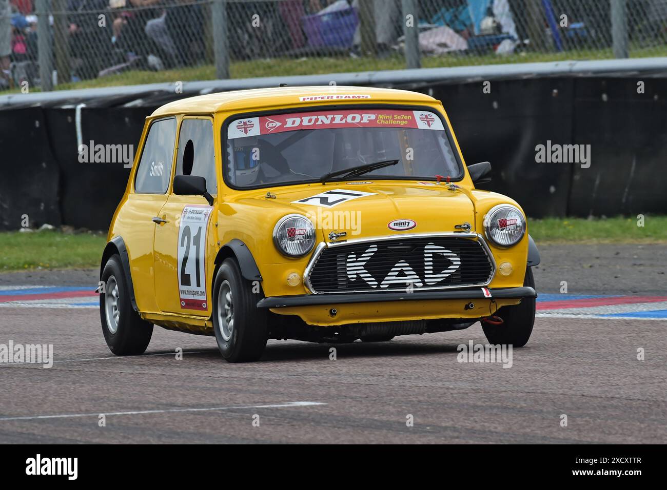 Aaron Smith, Mini7, die Dunlop Mini Se7en Challenge unterstützt von Mini Spares, zwei 20-Minuten-Rennen für zwei Fahrzeugvarianten, Mini 7 mit modifiziertem Stockfoto