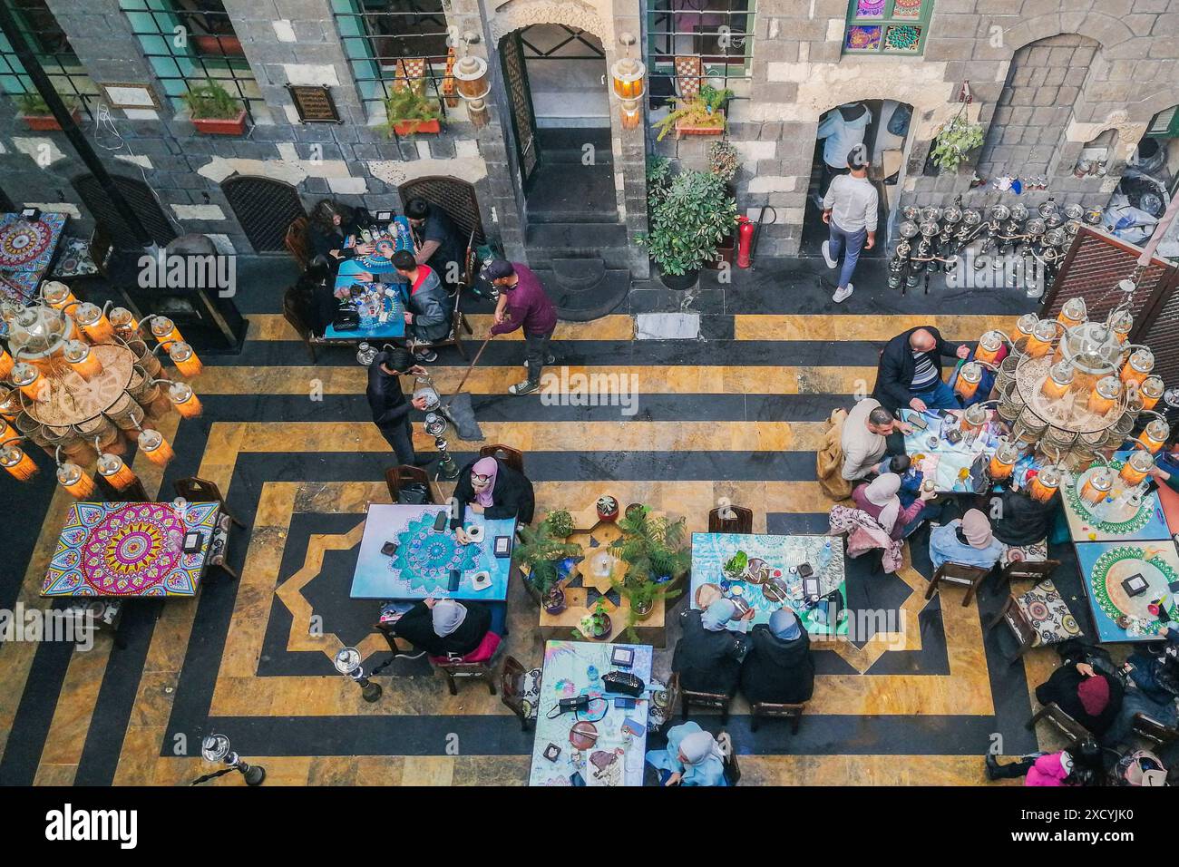 Syrien, Damaskus, Restaurant vor Ort Stockfoto