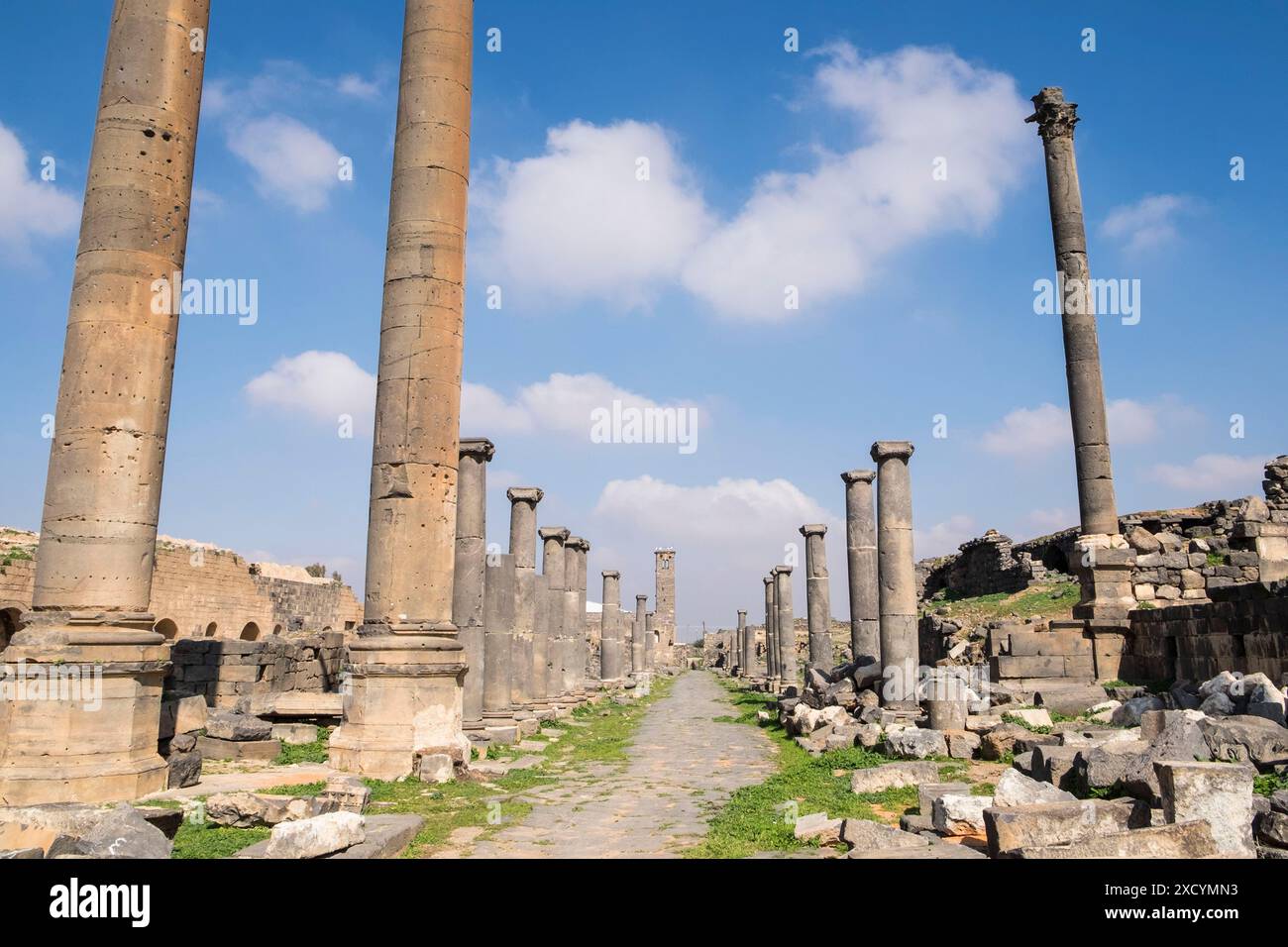 Syrien, Bosra, archäologische Stätte der Altstadt Stockfoto