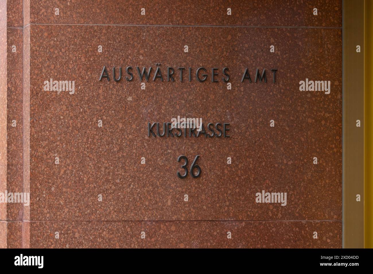 Vorderansicht Verwaltungsgebäude Fassade Auswärtiges Amt, Außenministerium, Wahrzeichen, ministerialgebäude Berlin Regierungspolitik, Deutsch d Stockfoto