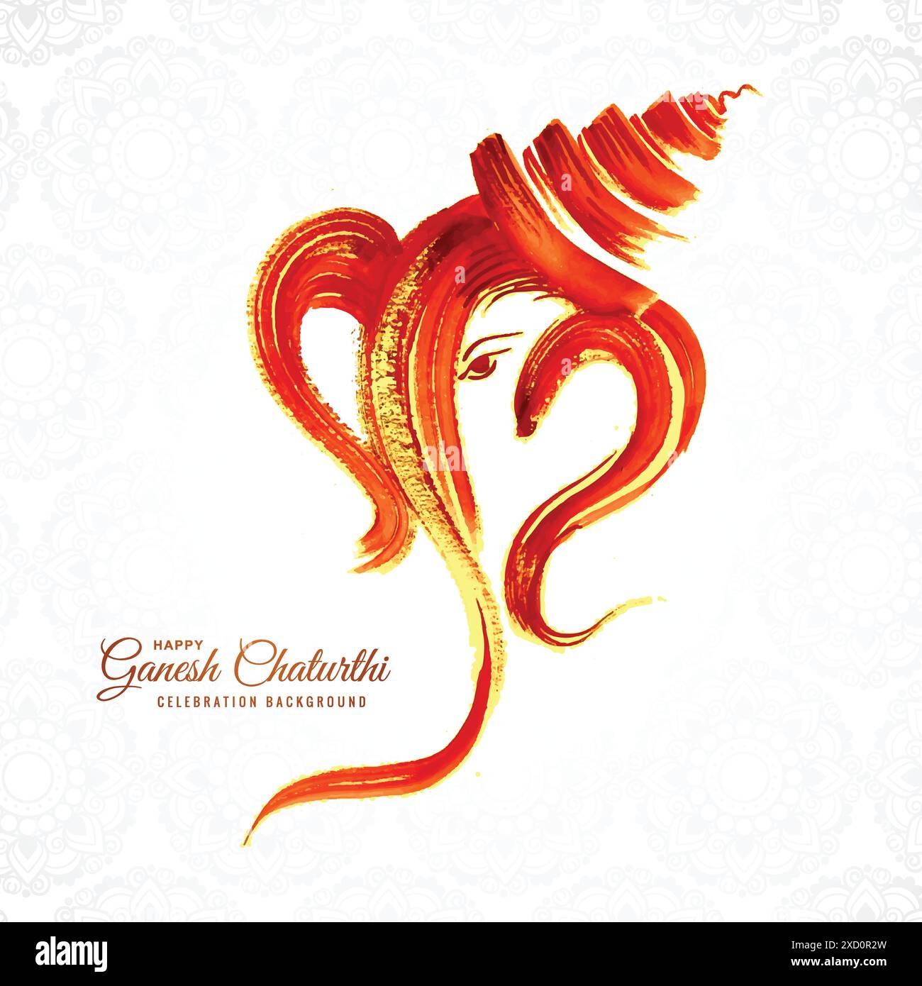 Wunderschönes kreatives Kartendesign mit Happy ganesh Chaturthi Stock Vektor