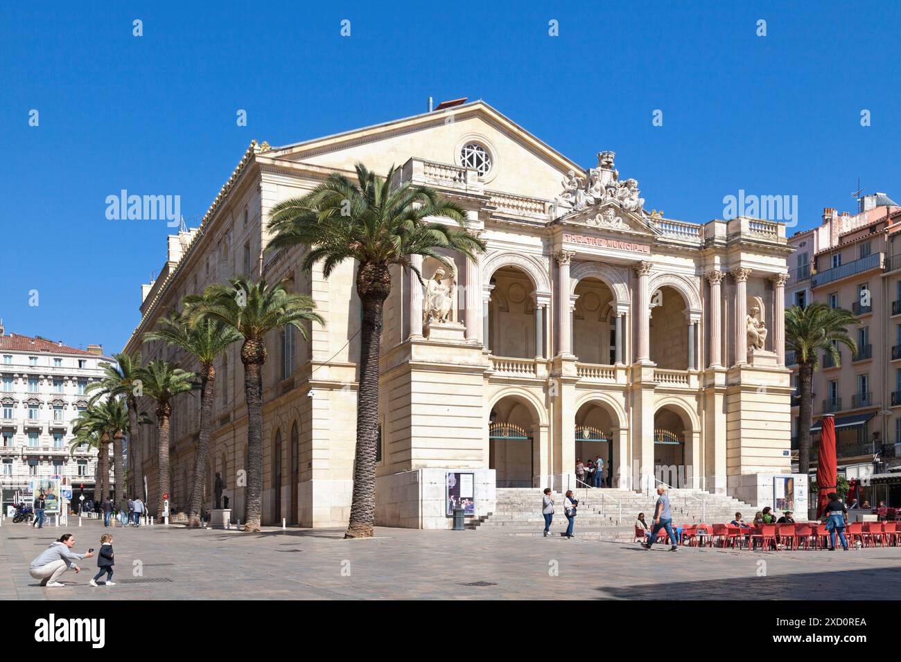 Toulon, Frankreich - 24. März 2019: Die am 1. Oktober 1862 eingeweihte Toulon Opera (L’opéra de Toulon) ist das zweitgrößte Opernhaus in Fran Stockfoto