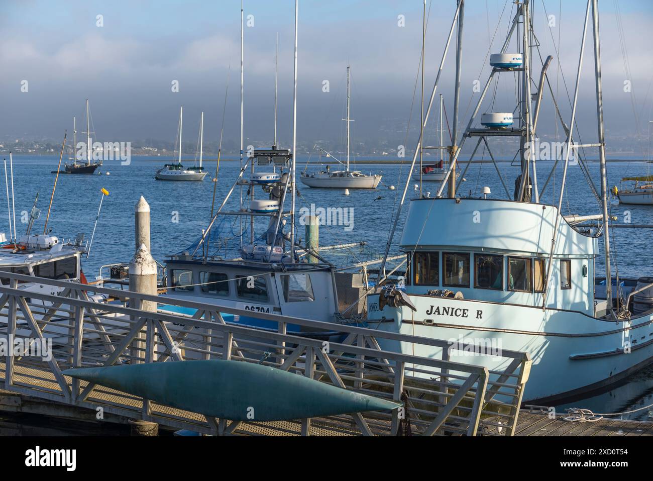Das Boot liegt in Morro Bay, Kalifornien. Stockfoto