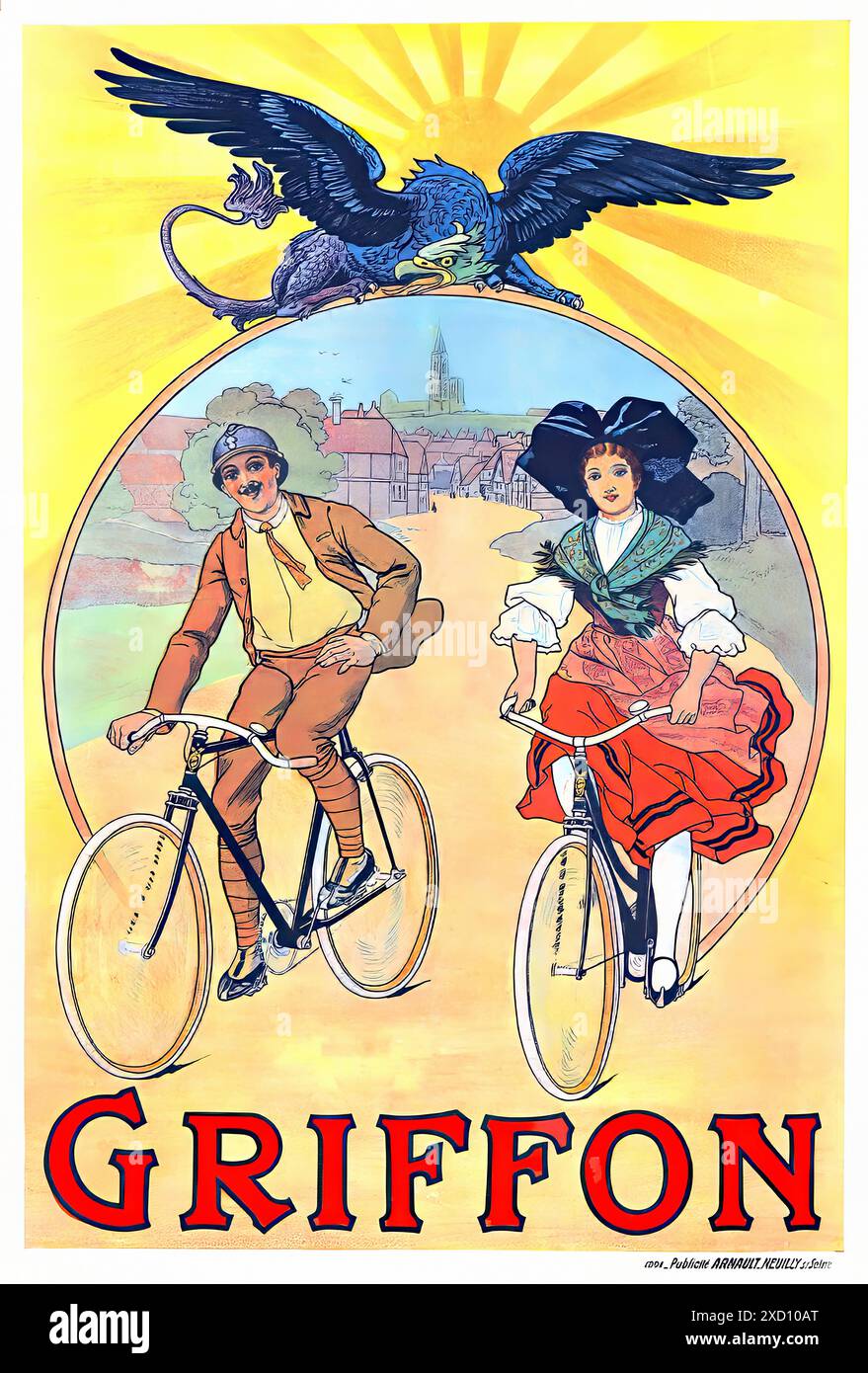 Griffon [Fahrräder] – Poster Mit Vintage-Bike-Werbedruck Stockfoto
