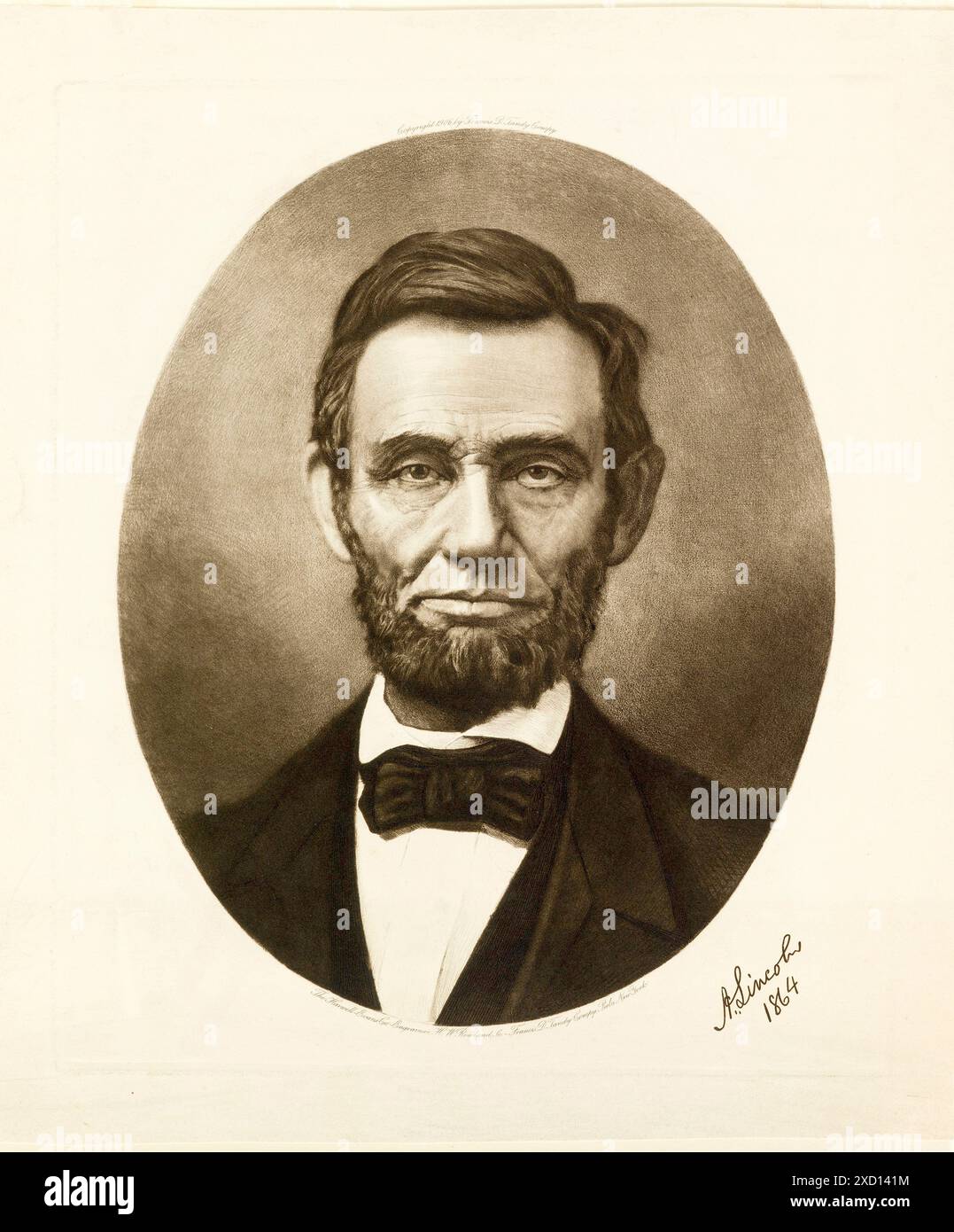 Porträt von Abraham Lincoln Stockfoto