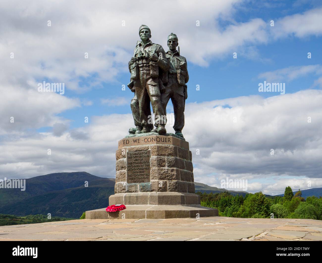 Das Commando Memorial in der Nähe der Spean Bridge in Schottland Stockfoto