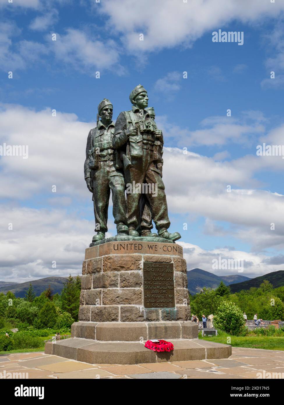 Das Commando Memorial in der Nähe der Spean Bridge in Schottland Stockfoto