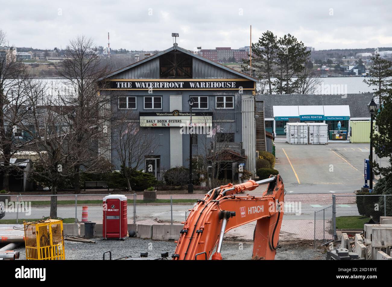 Das Waterfront Warehouse Restaurant an der Lower Water Street an der Uferpromenade in Halifax, Nova Scotia, Kanada Stockfoto