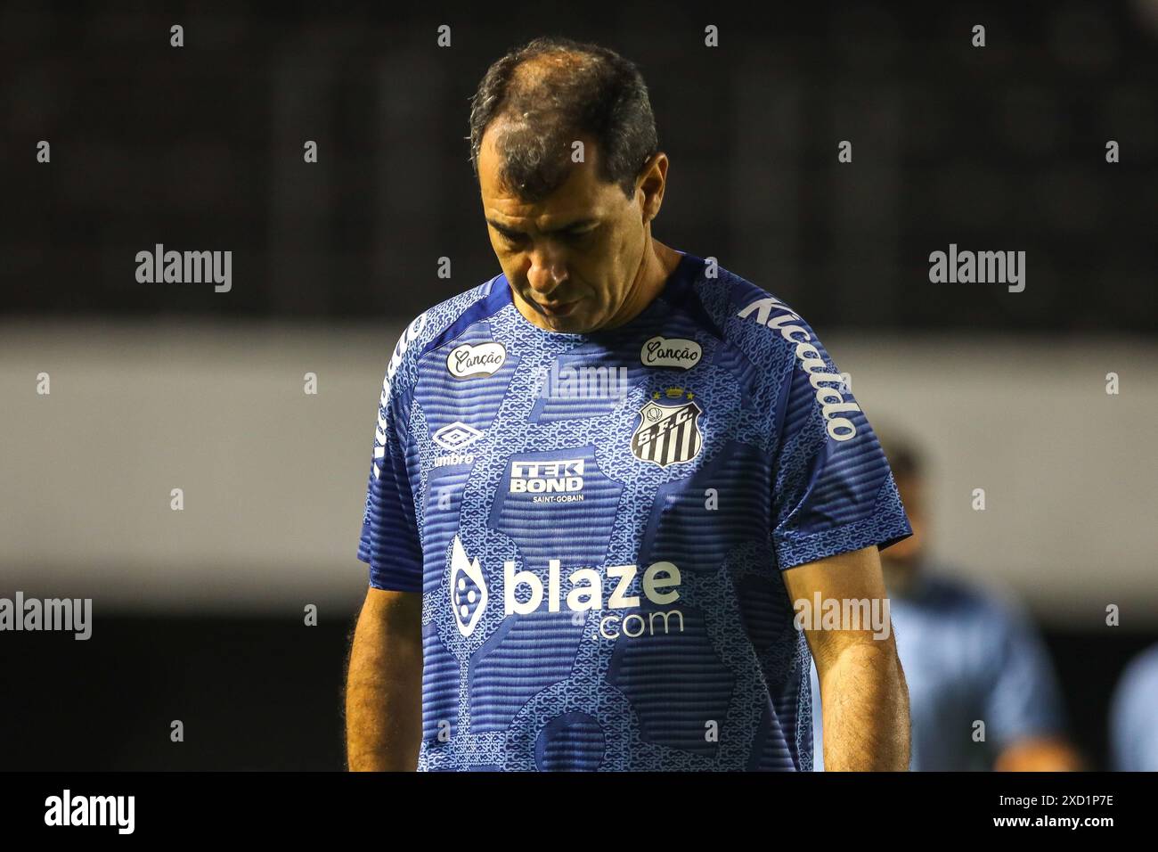 Santos, Brasilien. Juni 2024. SP - SANTOS - 19/06/2024 - BRASILEIRO B 2024, SANTOS x GOIAS - SANTOS Trainer Fabio Carille während des Spiels gegen Goias im Stadion Vila Belmiro für die brasilianische B 2024 Meisterschaft. Foto: Reinaldo Campos/AGIF (Foto: Reinaldo Campos/AGIF/SIPA USA) Credit: SIPA USA/Alamy Live News Stockfoto