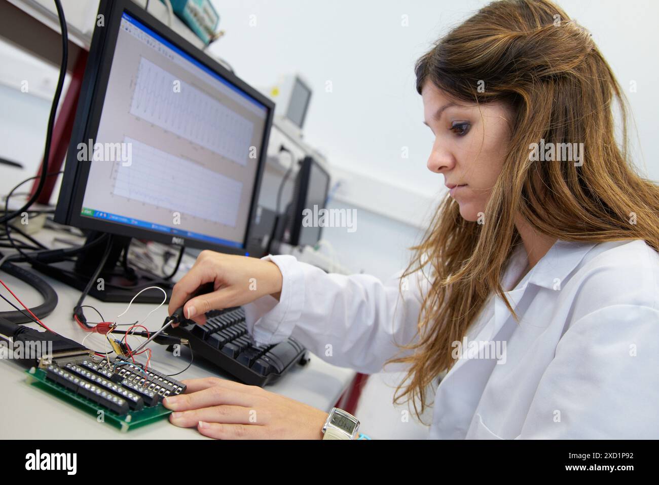 Manipulating Acquisition Card, Biomedical Instrumentation Laboratory, Biomedical Engineering, CEIT (Center of Studies and Technical Research), Univers Stockfoto
