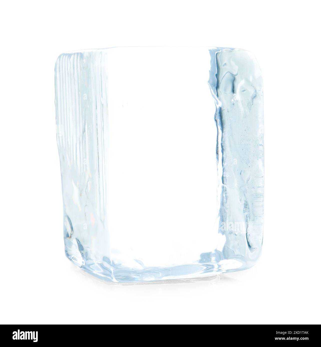 Ein Eisblock isoliert auf weiß Stockfoto