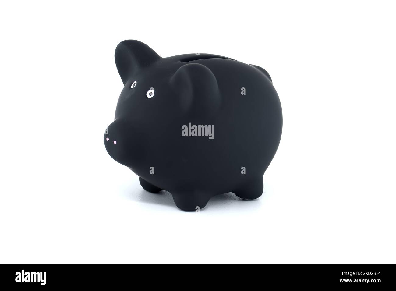 Eine schwarze Schweinebank, isoliert über weißem Hintergrund Stockfoto