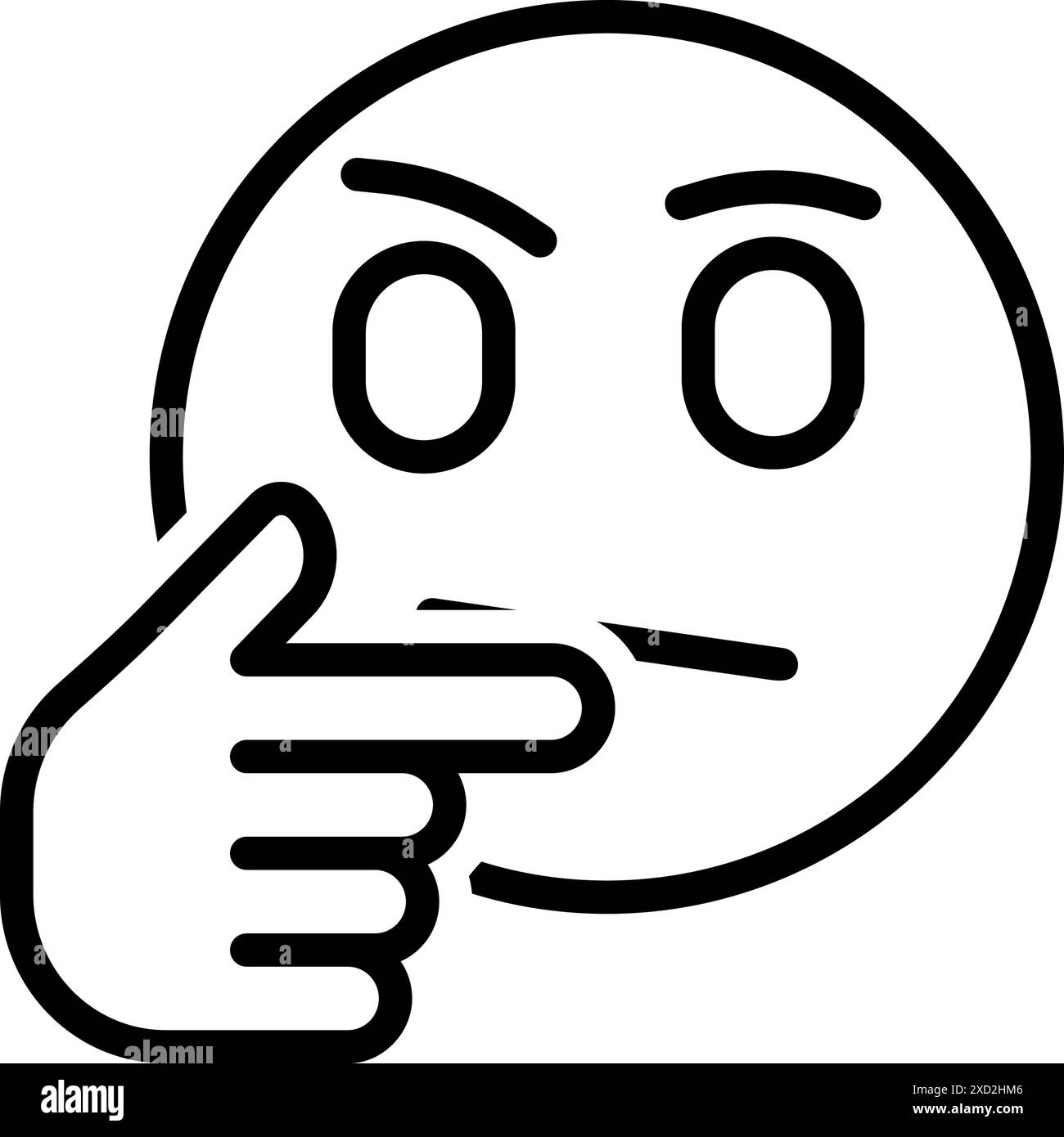 Symbol für mm hmm, denken Stock Vektor