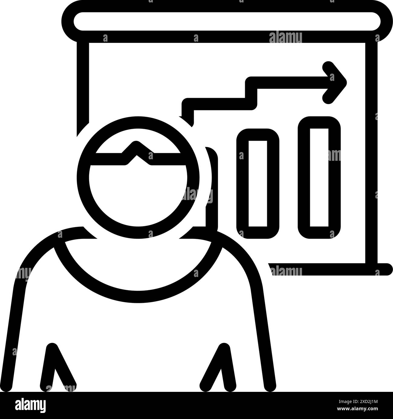 Symbol für Steigung, Höhe Stock Vektor