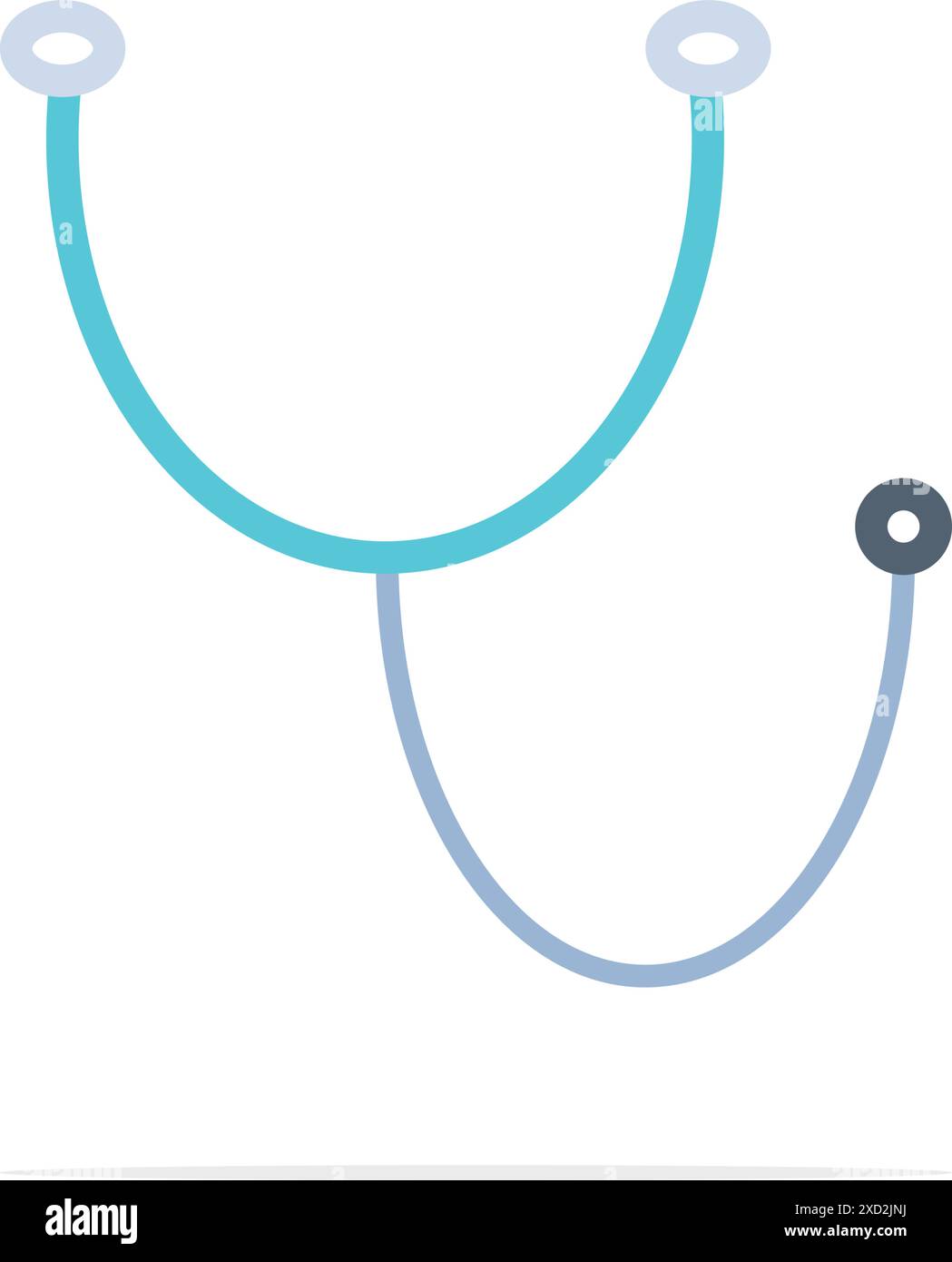 Stethoskop Perfect linear UI-Symbol. Logo für medizinische Gesundheit. Medizinisches Untersuchungsgerät und Diagnosegerät. Stock Vektor