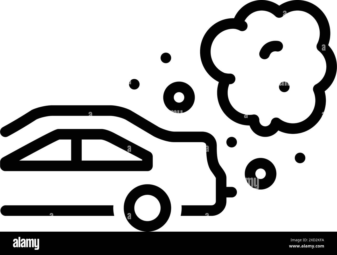 Symbol für Verschmutzung, Kohlenstoff Stock Vektor