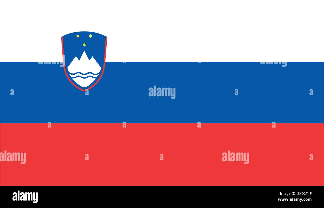 Slowenien-Flagge Stock Vektor
