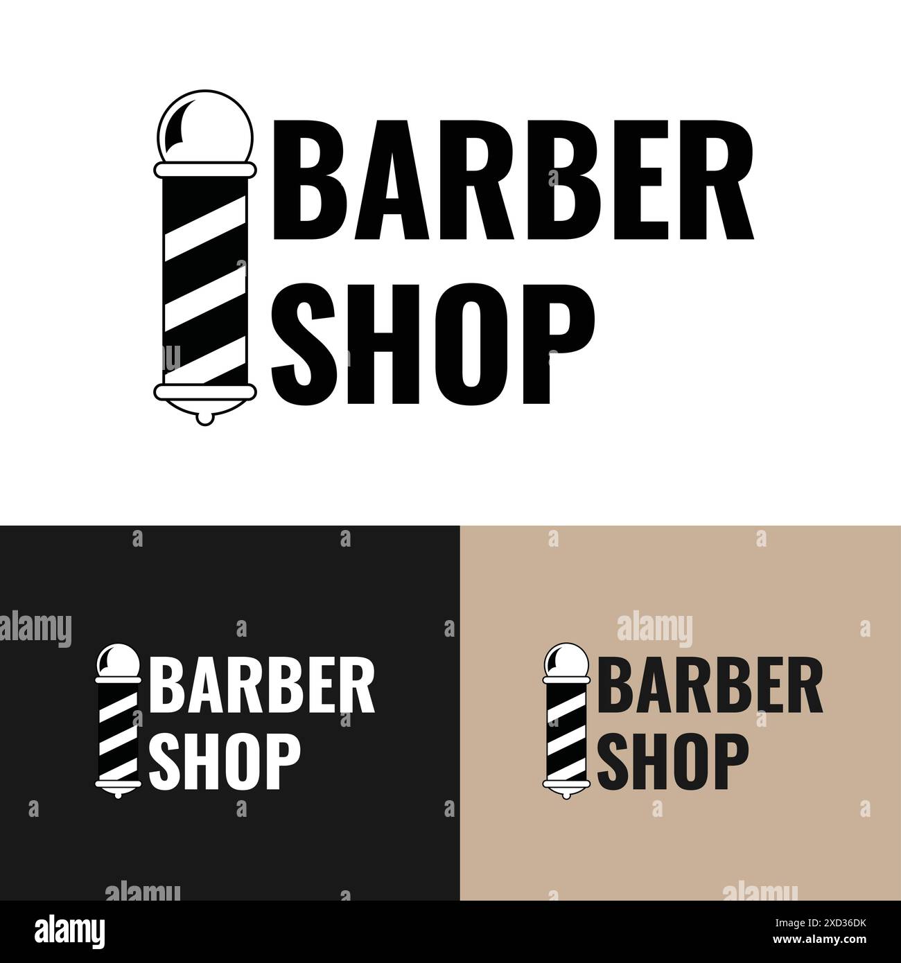 Barber Shop Logo - Salon Logo - Barber Logo Design Stock Vektor