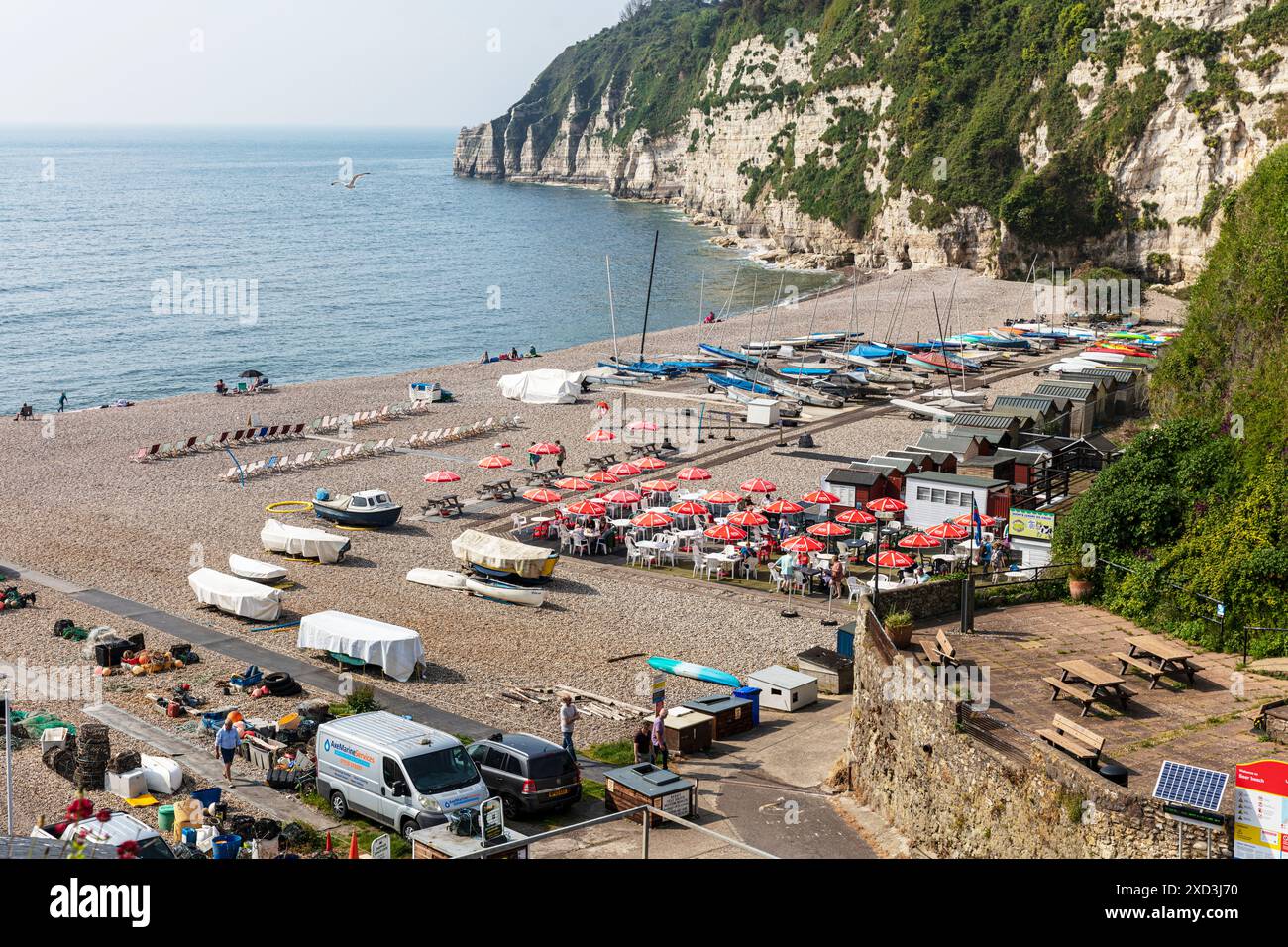 Bier, Devon, Großbritannien, England, Beer Beach, north Devon, Beer Devon UK, Beer Village, Beer UK, Coast, Küste, Strände von Devon, Küste von Devon, Meer, Küste Stockfoto