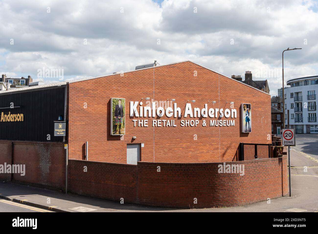 Edinburgh, Schottland, Großbritannien. Juni 2024. Kinloch Anderson Kilt-Hersteller-Shop und Heritage Museum im Stadtvorort Leith. Stockfoto