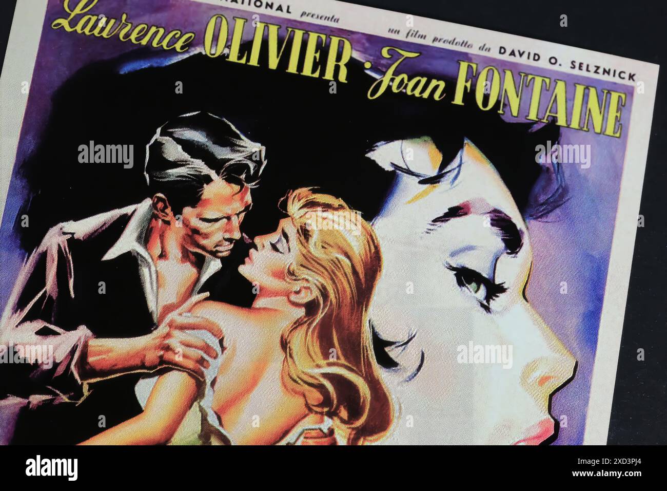 Viersen, Deutschland - 9. Mai. 2024: Filmplakat aus Alfred Hitchcock Film Rebecca von 1940 mit Laurence Olivier und Joan Fontaine Stockfoto