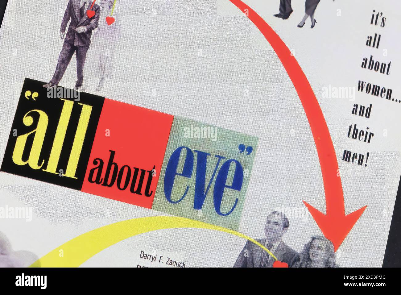 Viersen, Deutschland - 9. Mai. 2024: Kinofilmplakat Detail des Schauspielfilms All About Eve mit Bette Davis aus dem Jahr 1950 Stockfoto