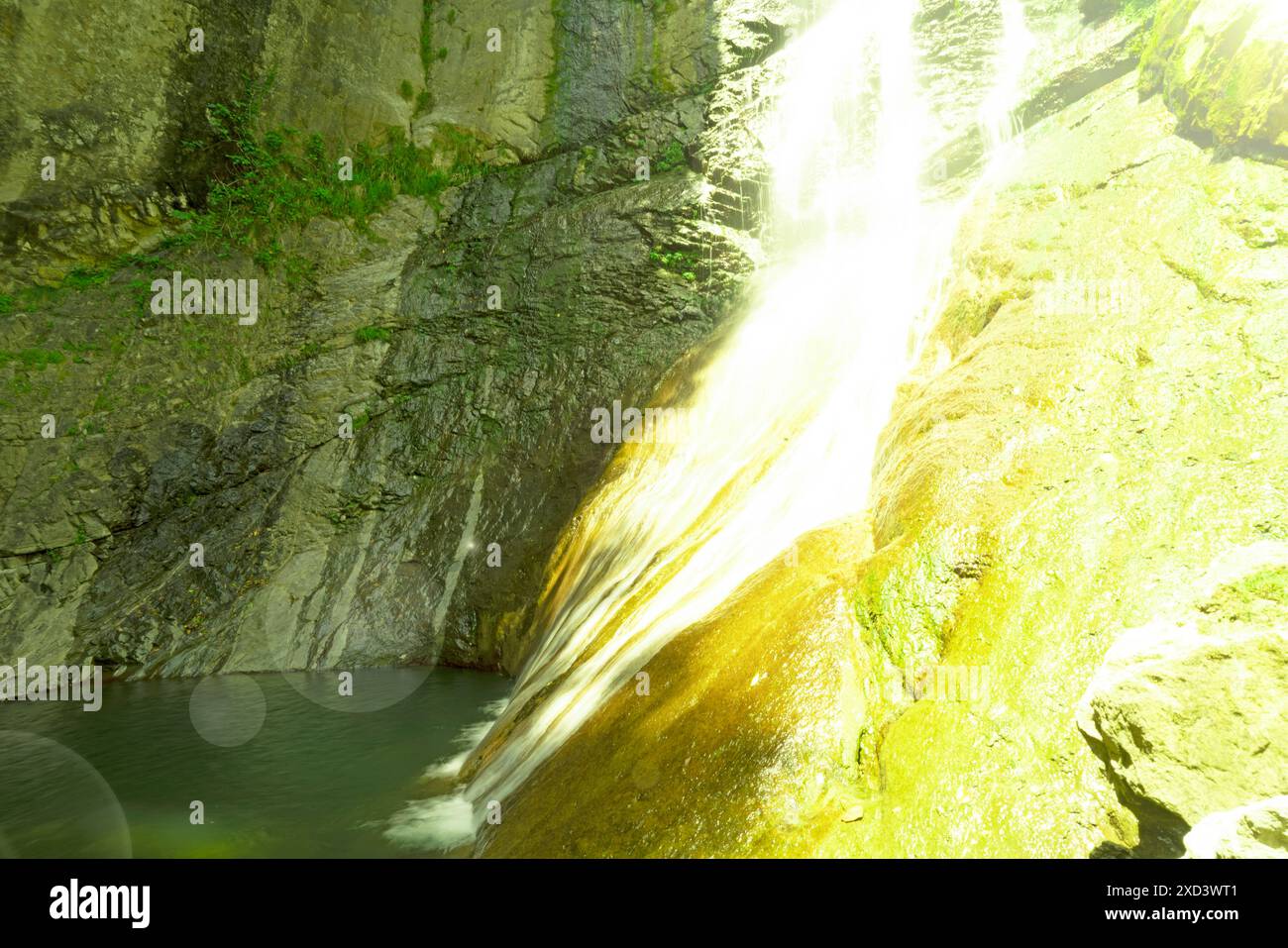 Makhuntseti Wasserfall Batumi City im Südwesten Georgiens Juni 2024 für Hintergrundinformationen Stockfoto