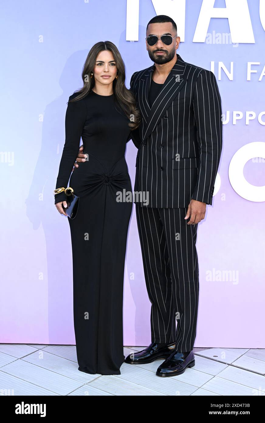 London, Großbritannien. Juni 2024. Nada Adelle und Umar Kaman kommen auf der V&A Sommerparty 2024 an und feiern Naomi: In Fashion, Victoria & Albert Museum Stockfoto