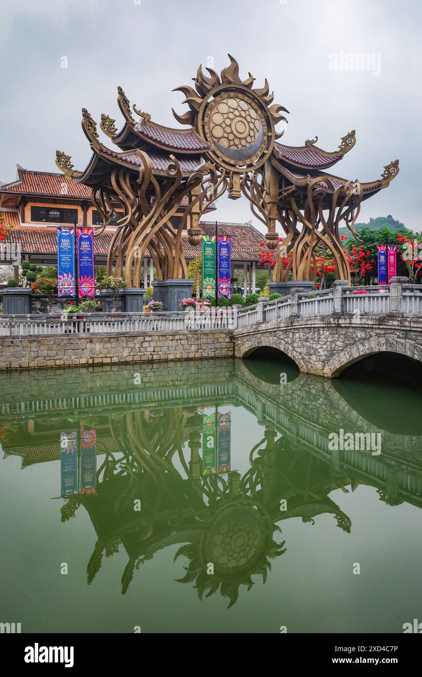 BA Na Hills, Vietnam - 7. Februar 2024: Haupteingang zum Ba Na Hills Sunworld Resort, in der Nähe von da Nang, Vietnam Stockfoto