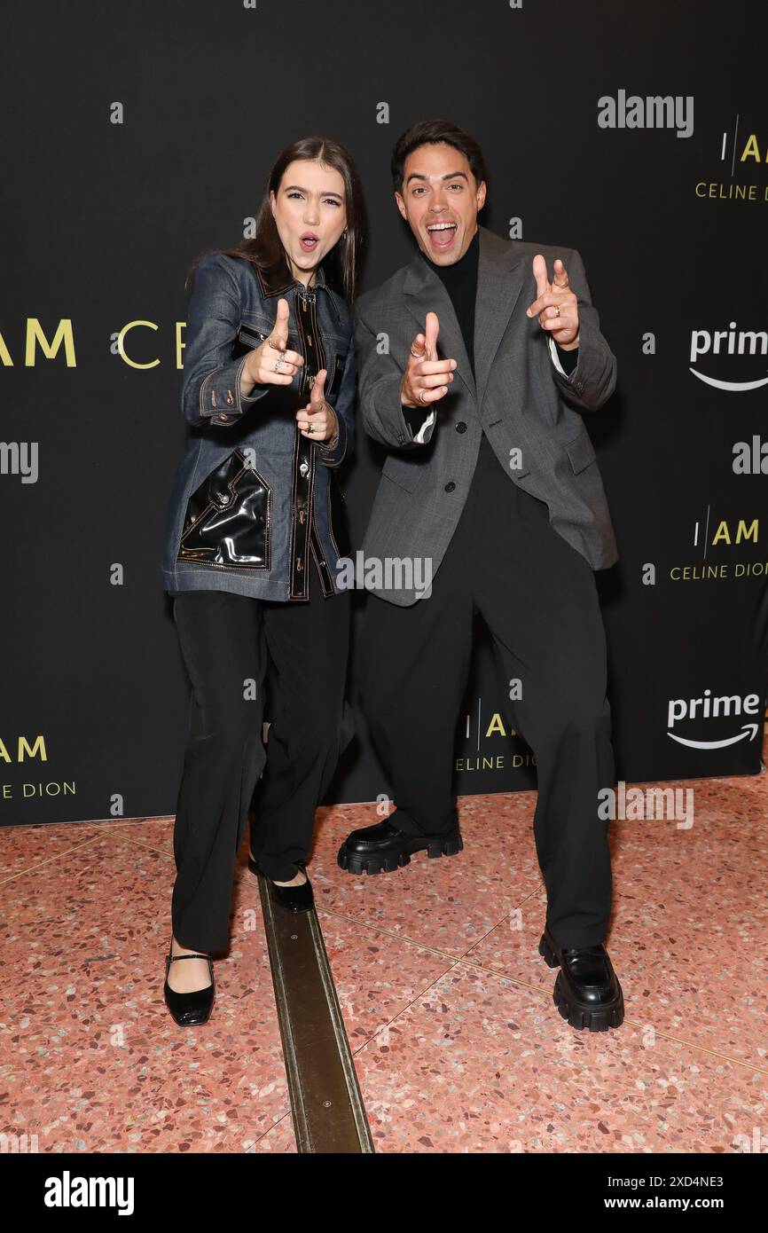 20. Juni 2024: LUCIA FIELD und JOHN PEARCE nehmen am 20. Juni 2024 in Sydney, NSW, Australien, an der Sondervorführung „I am: Celine Dion“ in der State Library of NSW Teil (Credit Image: © Christopher Khoury/Australian Press Agency via ZUMA Press Wire). Nicht für kommerzielle ZWECKE! Stockfoto