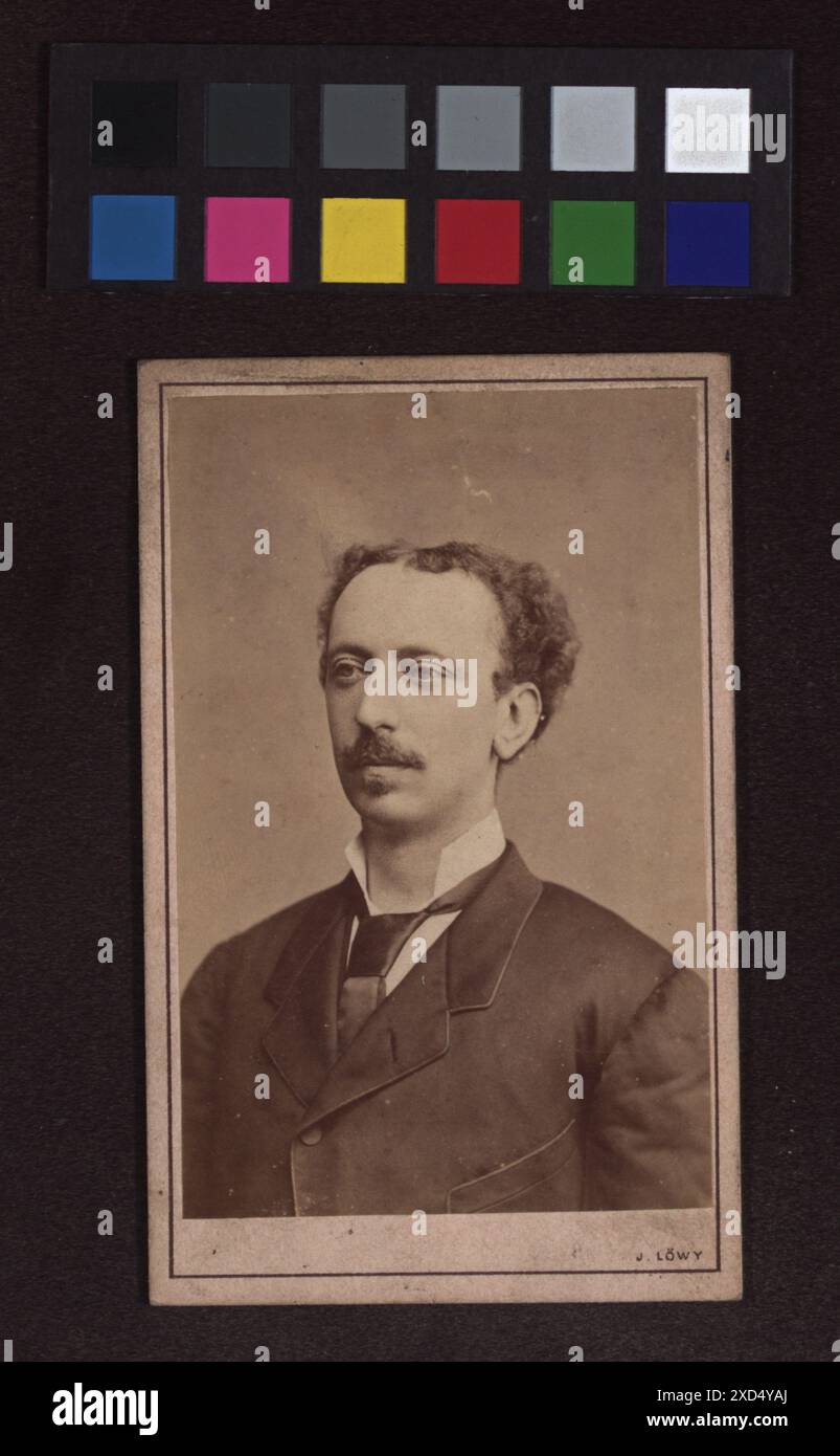 Franz Tewele (1841–1914), Schauspieler Josef Löwy (1835–1902), Fotograf Wien Museum, Scan, Portrait, man, Porträt des Schauspielers, Schauspielerin, Franz Tewele, historische Personen (Porträts und Szenen aus dem Leben), historische Ereignisse und Situationen, historische Personen um 1875–1880 Stockfoto