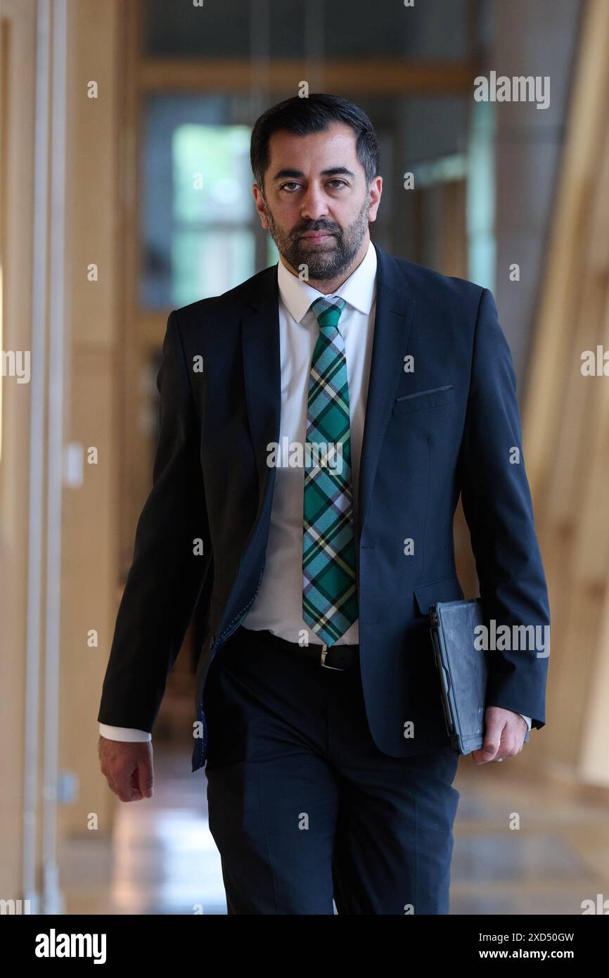 Edinburgh Schottland, Vereinigtes Königreich 20. Juni 2024. Humza Yousaf MSP im schottischen Parlament. Credit sst/alamy Live News Stockfoto