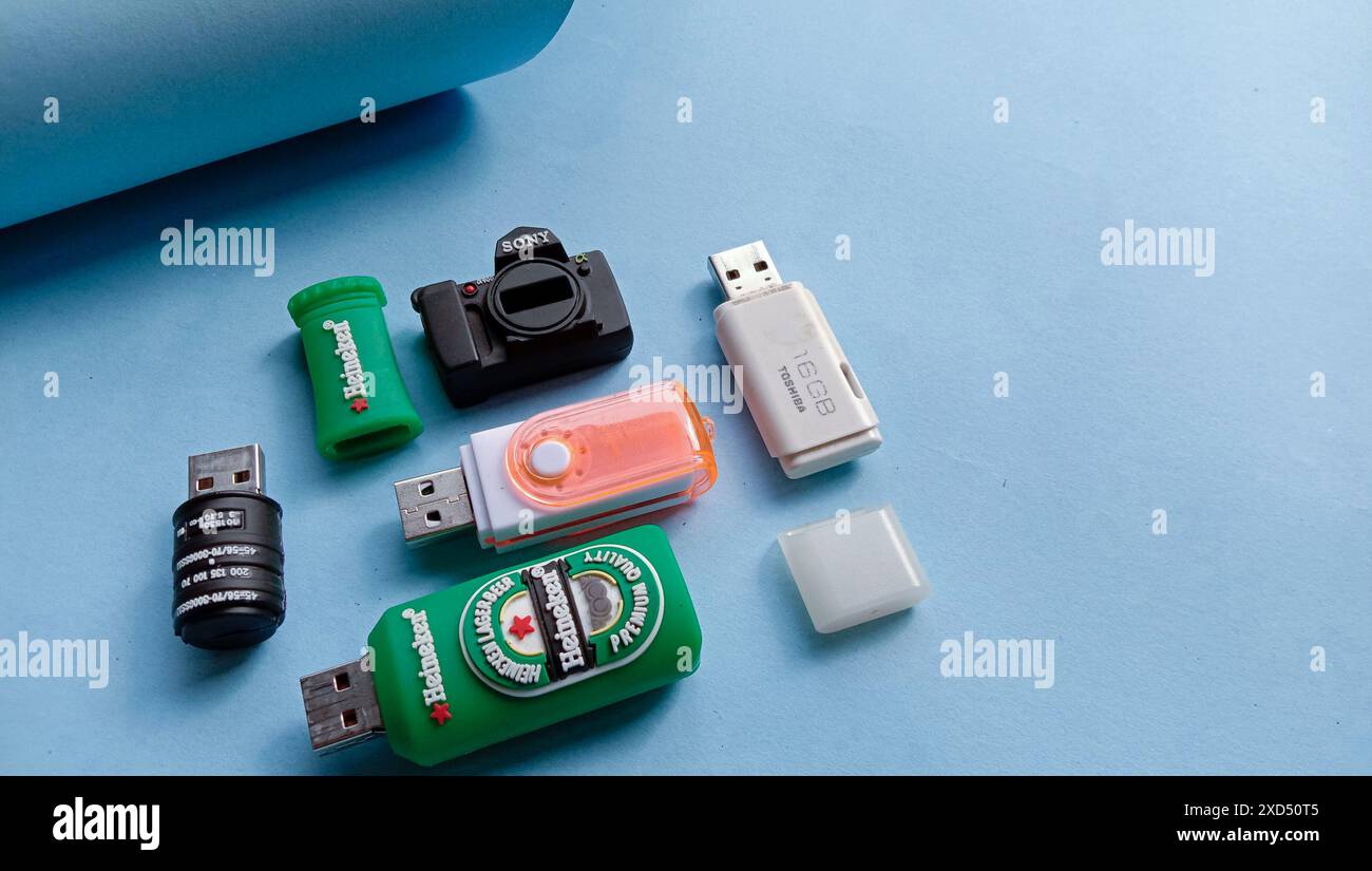 Wadaslintang, 24. Februar 2021, Fotospeicherkarte, Maus, Flash-Disk, Kamera-Akku, SD-Karte in schwarzer Speicherkarte, Maus, Blitz, Kamera-Akku, SD c Stockfoto