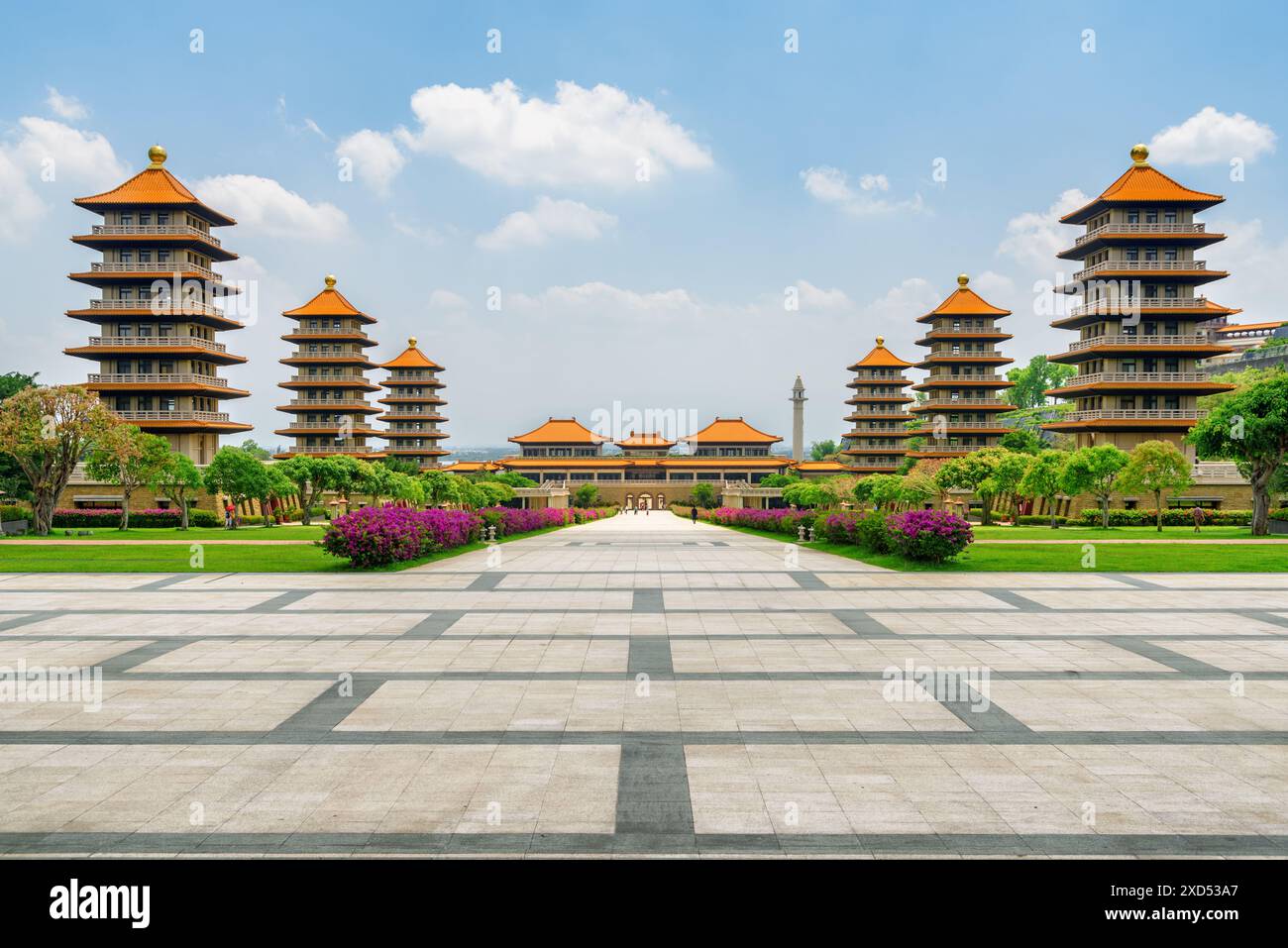 Fantastischer Blick auf das Fo Guang Shan Buddha Museum, Kaohsiung, Taiwan. Taiwan ist ein beliebtes Touristenziel Asiens. Stockfoto