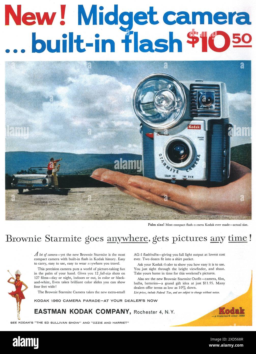 1960 Kodak Brownie Starmite II Kamerawerbung Stockfoto