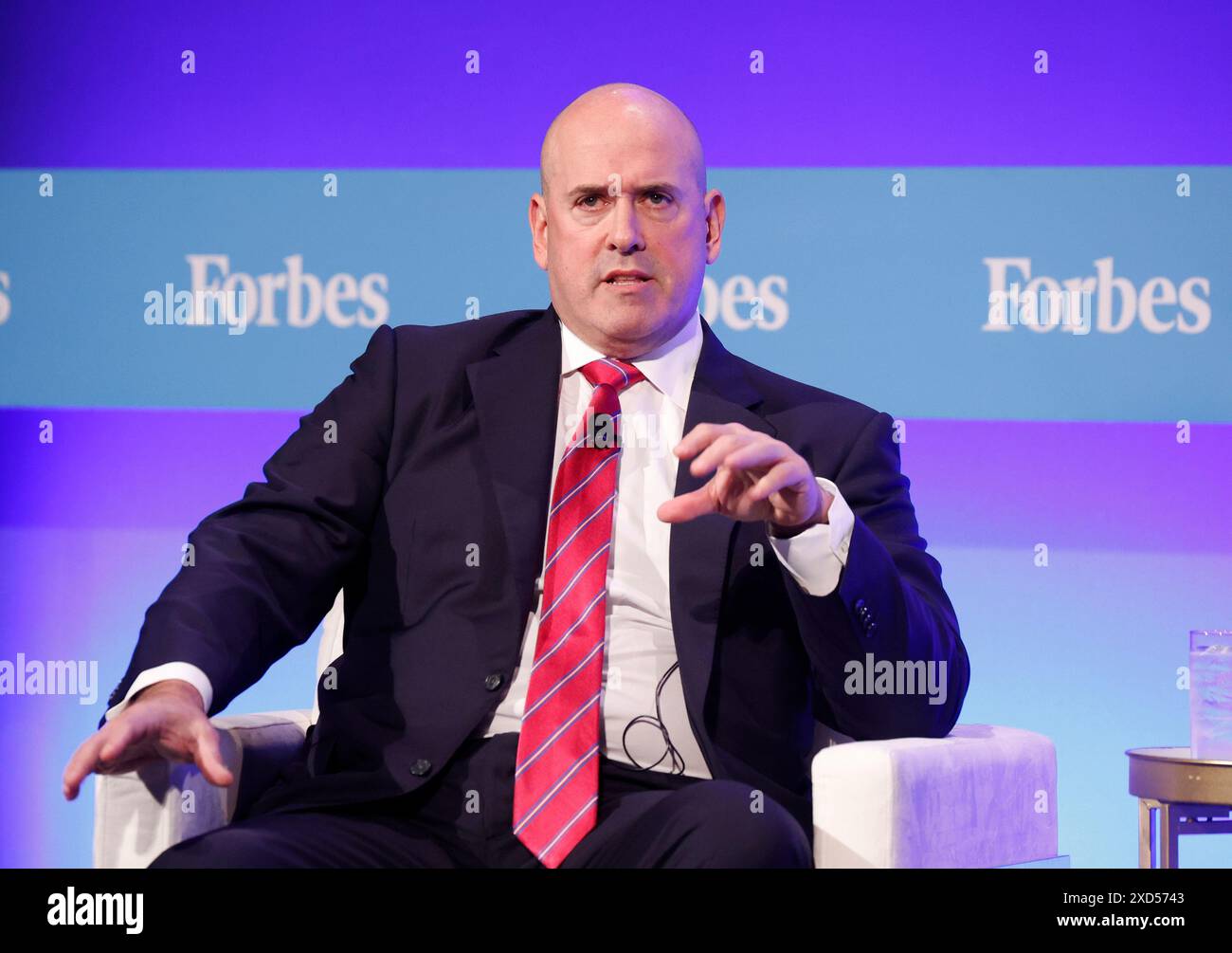 New York, Usa. Juni 2024. Harvey Schwartz, CEO der Carlyle Group, spricht auf dem Forbes Iconoclast Summit 2024 am Donnerstag, den 20. Juni 2024 in der Cipriani Wall Street in New York City. Foto: John Angelillo/UPI Credit: UPI/Alamy Live News Stockfoto