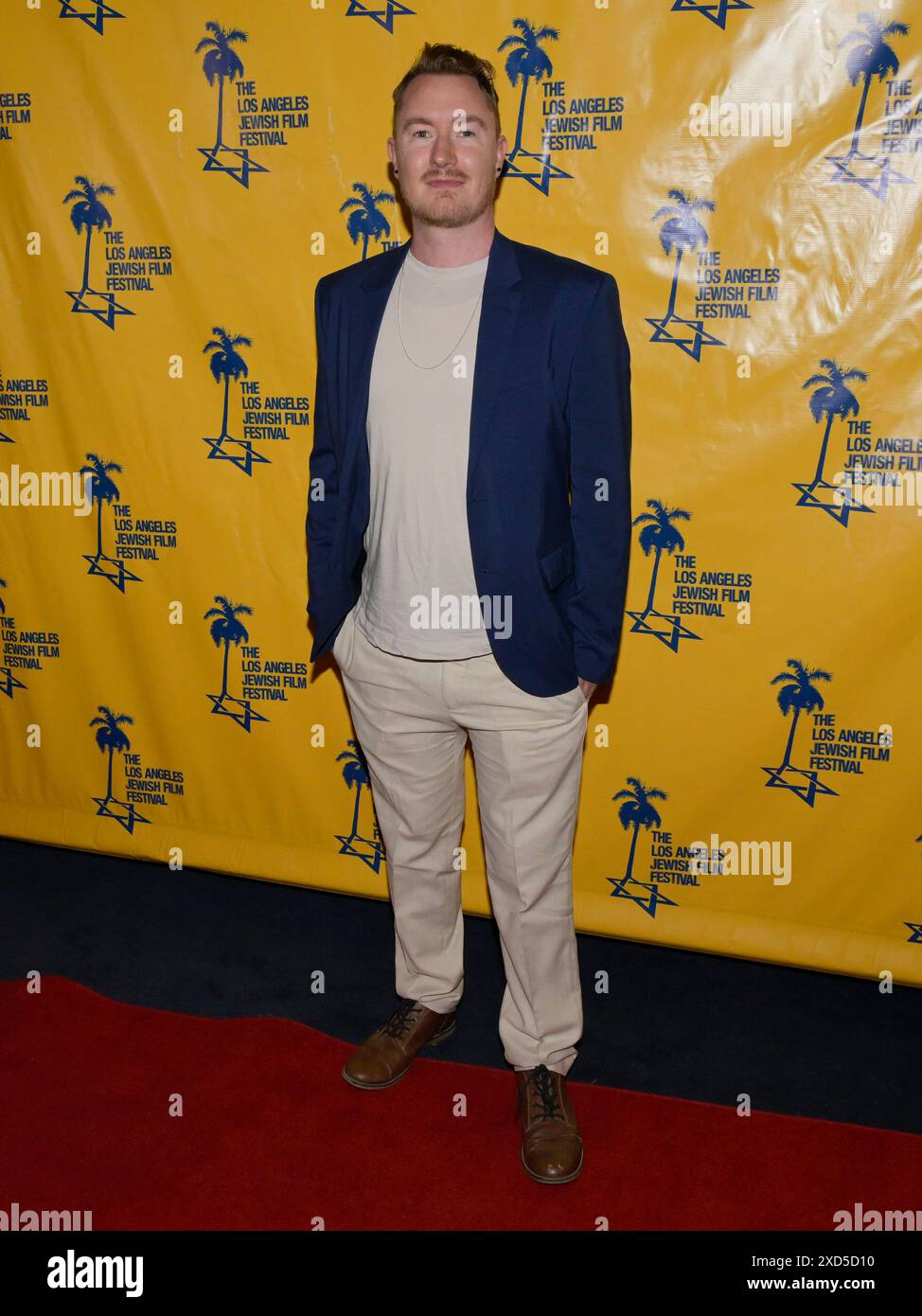 19. Juni 2024, Beverly Hills, Kalifornien, USA: Aaron Gilhuis nimmt an der Opening Night Gala des Los Angeles Jewish Film Festivals 2024 für „Guns & Moses“ (Credit Image: © Billy Bennight/ZUMA Press Wire) Teil. Nicht für kommerzielle ZWECKE! Stockfoto