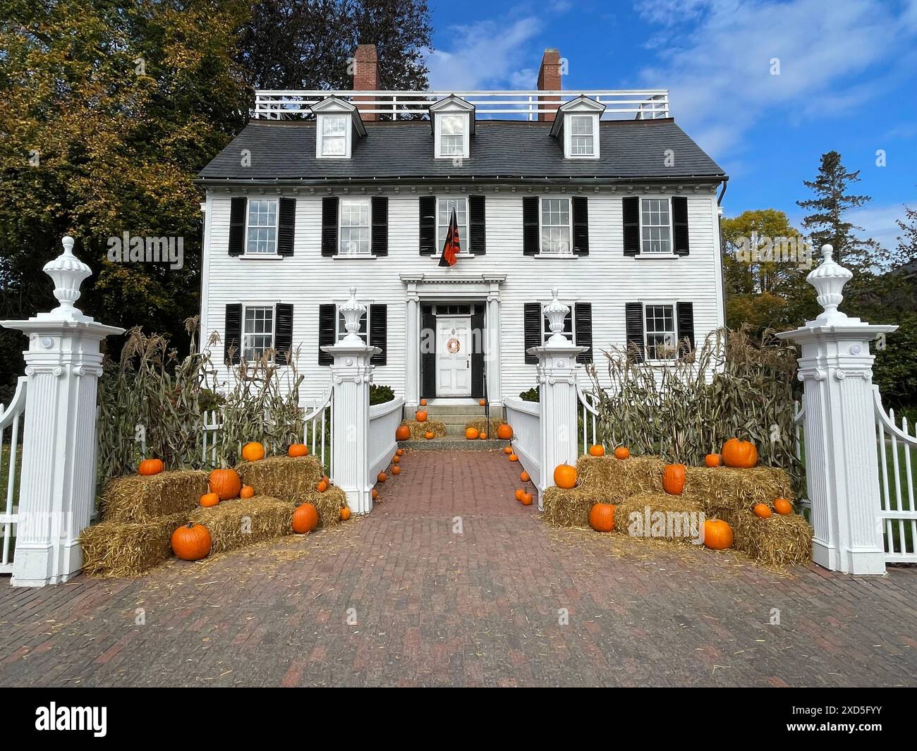 Das Ropes Mansion, ein historisches Haus in Salem, Massachusetts, wird als Muse betrieben und war Drehort für den Film Hocus Pocus Stockfoto