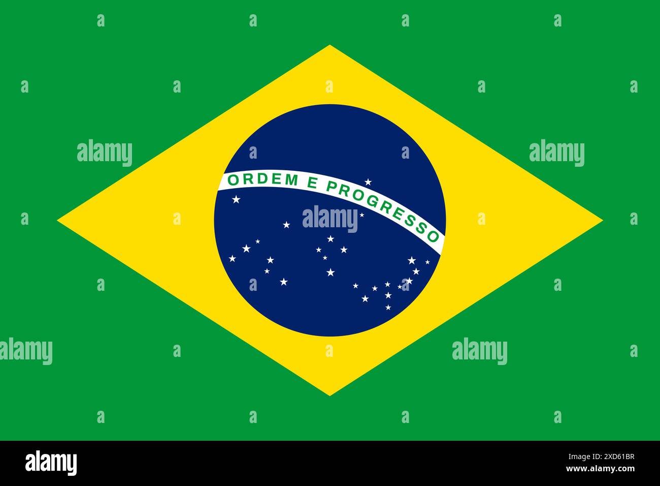 Flagge von Brasilien. Vektorabbildung Stock Vektor