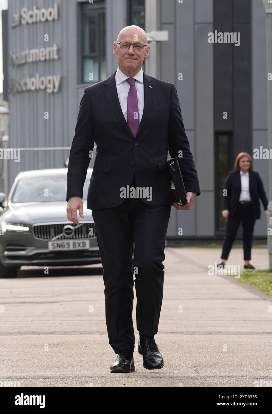 Der schottische erste Minister und SNP-Chef John Swinney kommt zum BBC Fragestunde Leaders' Special an der York University. Bilddatum: Donnerstag, 20. Juni 2024. Stockfoto