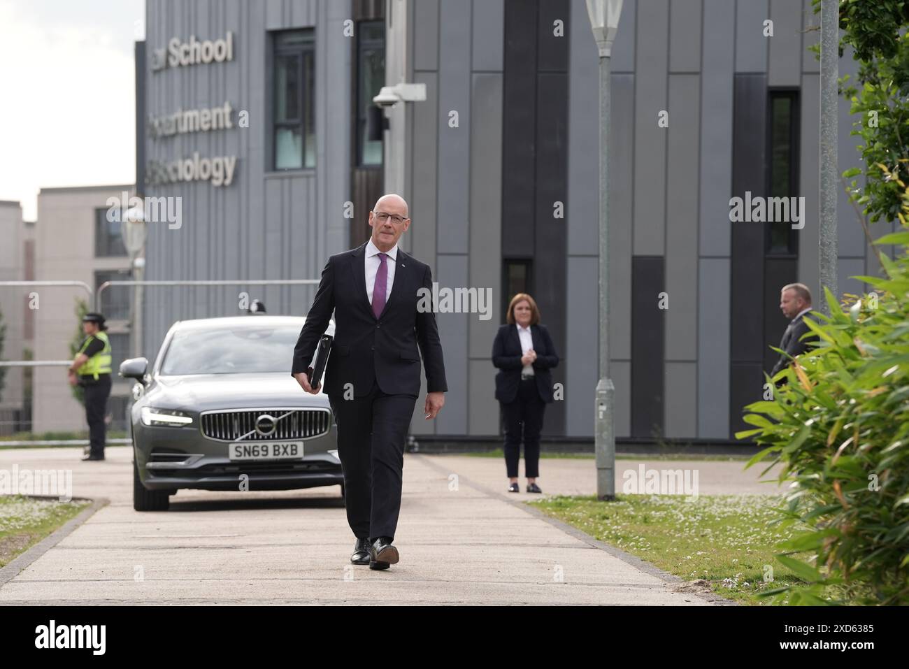 Der schottische erste Minister und SNP-Chef John Swinney kommt zum BBC Fragestunde Leaders' Special an der York University. Bilddatum: Donnerstag, 20. Juni 2024. Stockfoto