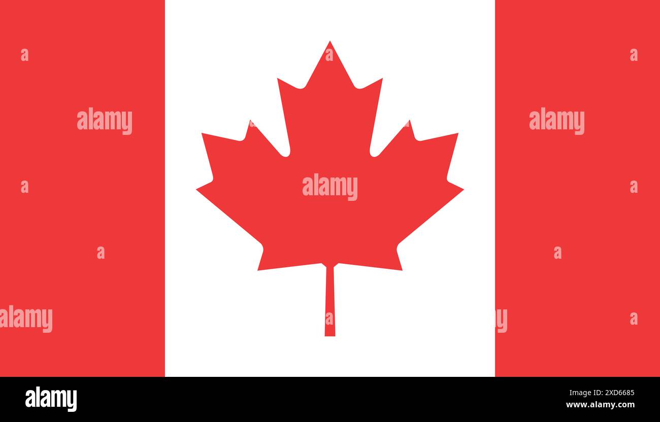 Flagge von Kanada Stock Vektor