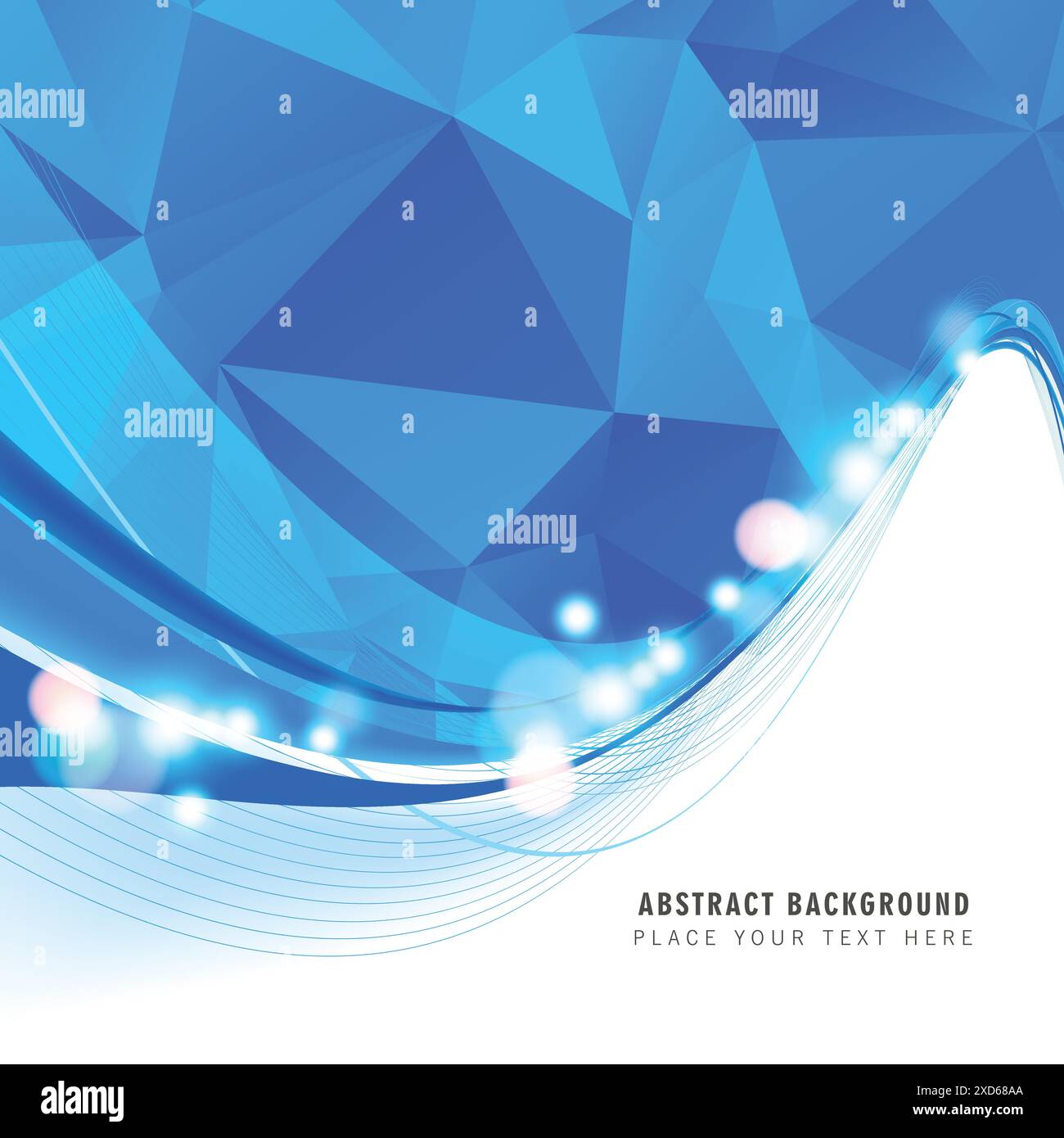 Hintergrund polygonal mit Kurven Stock Vektor